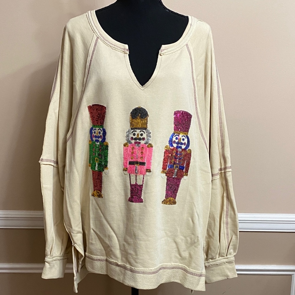 Cream Nutcracker Sweatshirt